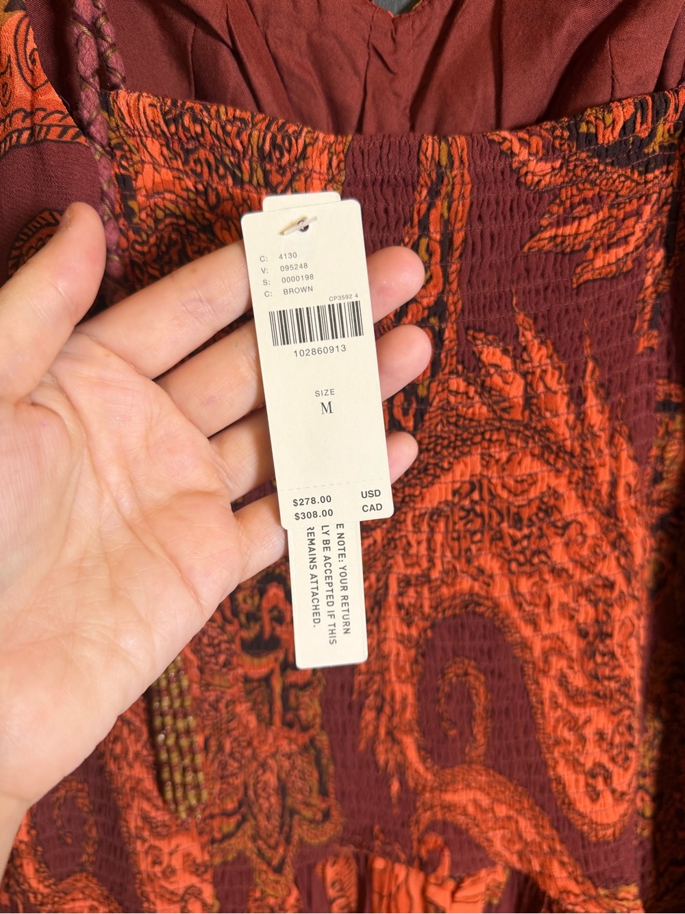 Farm Rio x Anthropologie Drop-Waist Printed Midi Dress | Medium | NWT - Picture 10 of 13